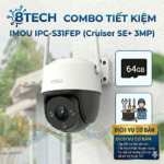 Combo lắp đặt TIẾT KIỆM camera ngoài trời Quay quét IMOU Cruiser SE+ (S31FEP)