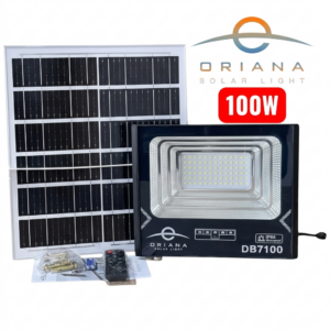Đèn Pha Năng Lượng Mặt Trời Oriana DB-7100 (100W) – Tấm Pin Mono, LED Bridgelux Mỹ
